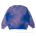 Sweatshirts Vintage Distressed Cotton Washed For Men